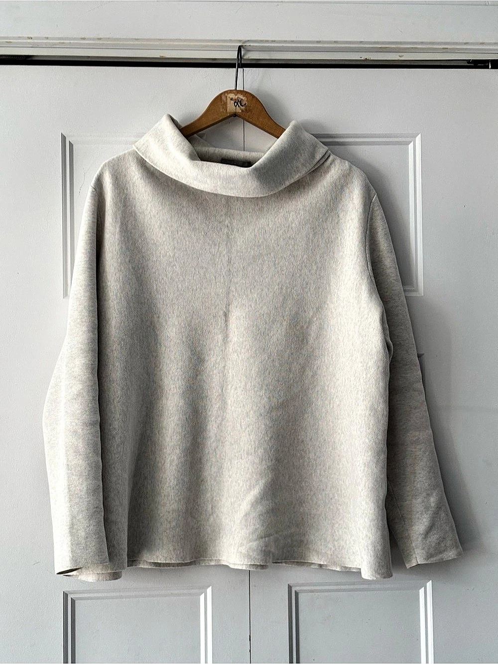 COS Cowl Neck Sweater in light Gray Large